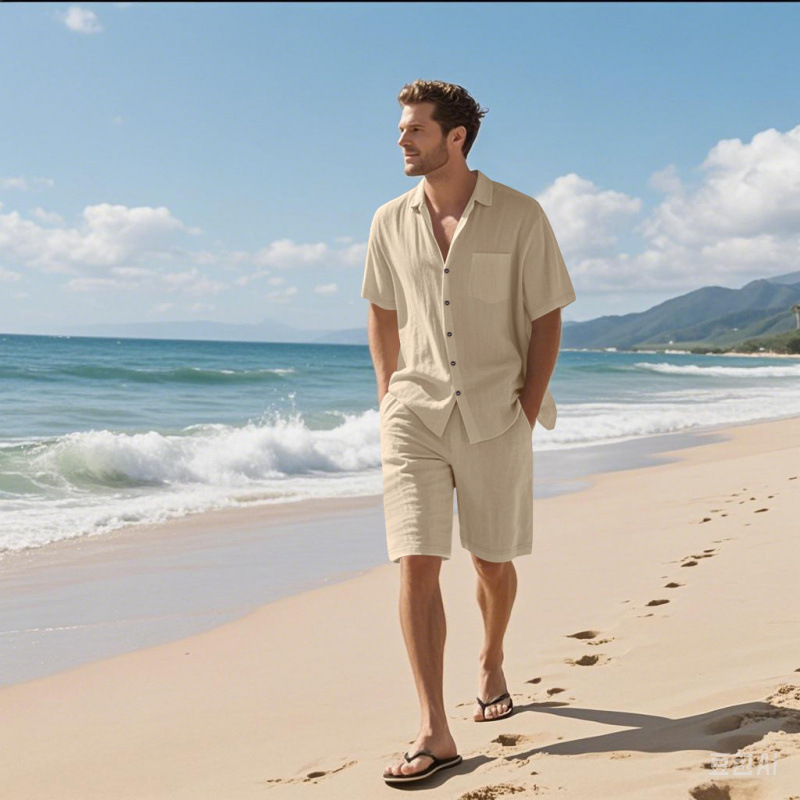 Completo da uomo in lino misto - Linen Shirt Breathable recensione e prezzo