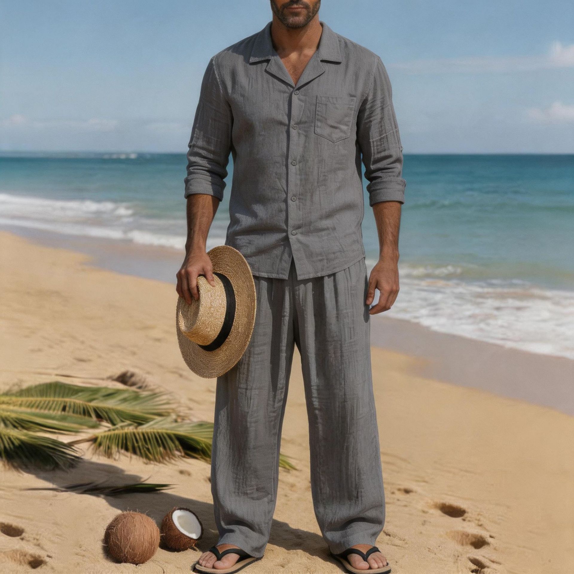Completo da Spiaggia in Lino p - Linen Shirt Breathable recensione e prezzo